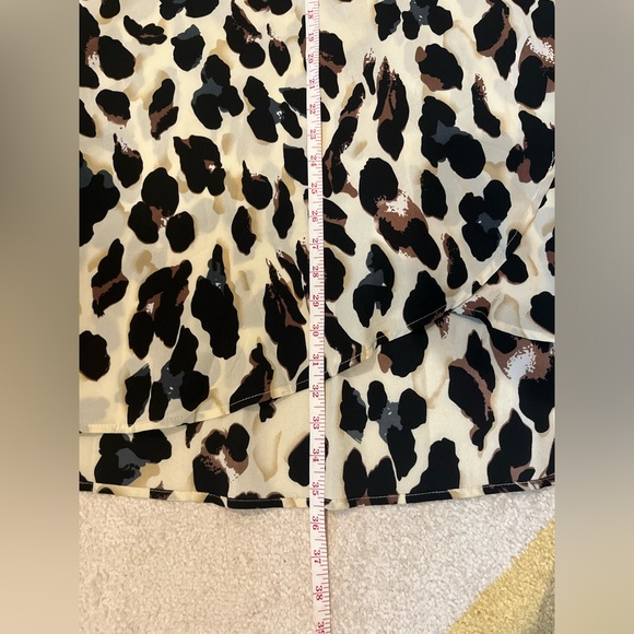 Cheetah print wrap skirt large women midi adjustable tie - Picture 6 of 8